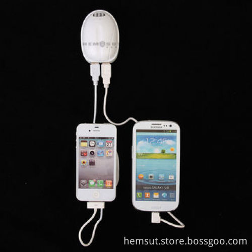 Security display stand with 2 USB ports, alarm system, anti-theft and charging